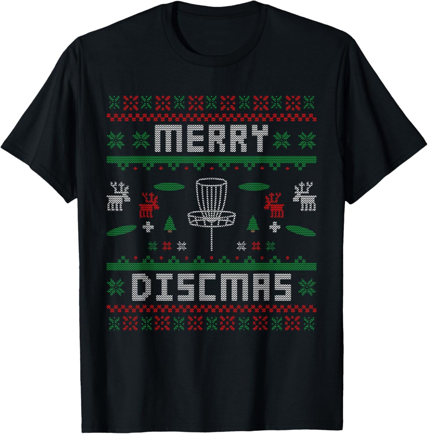 Merry Discmas Disc Golf Ugly T-Shirt