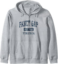 Fancy Gap Virginia VA Vintage Athletic Sports Design Zip Hoodie